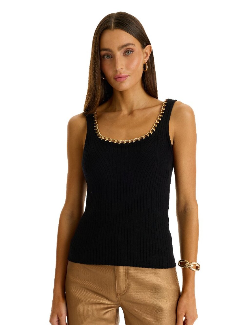 The Noli Shop Millie Knit Tank Black, New with tag